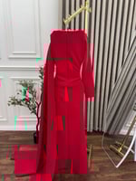 فستان احمر ناعم باربي ذيل