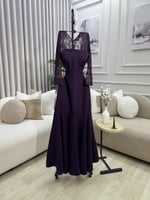 فستان موف داكن قصة سمكة