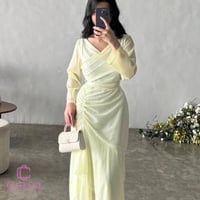 فستان سهرة ليموني نااعم