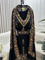 جلابية سهرة جورجيت مطرزة