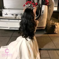 فستان سهرة ميدي سكري ربط فيونكا