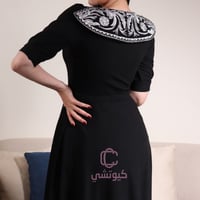 فستان سهرة أسود مشجر بفصوص كرستال فاخرة – لمسة عصر...