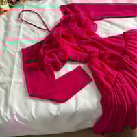 فستان سهرة فوشي شيفون بكشاكش