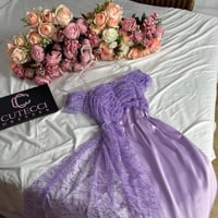 فستان سهرة موف ملكي ترتر