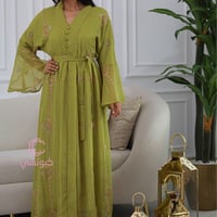 جلابية مطرزة كم واسع أنيق