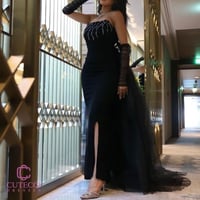 فستان سهرة باربي مطرز أسود