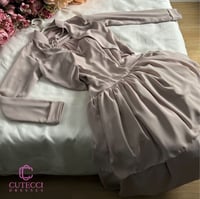 فستان سهرة لون لحمي قصير من كيوتشي