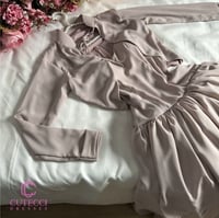 فستان سهرة لون لحمي قصير من كيوتشي