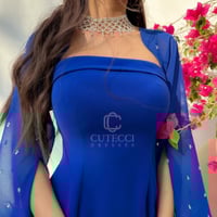 فستان نيلي ناعم توب من كيوتشي CUTECCI – إطلالة فخم...