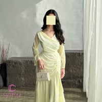 فستان سهرة ليموني نااعم