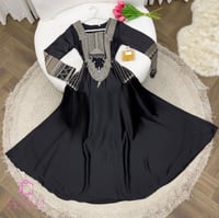 جلابية عسيرية سوداء مطرزة أنيقة