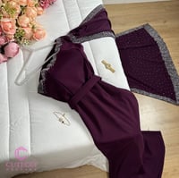 فستان سهره لكرا ليلكي بفصوص كرستال – CUTECCI