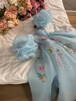 فستان سهرة سماوي جزار مبطن راااقي من (CUTECCI) – أ...