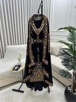 جلابية سهرة جورجيت مطرزة