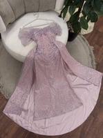 فستان سهرة لحمي تطريز راقي | كيوتشي CUTECCI – 3 مز...