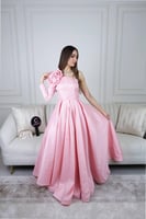 فستان سهرة بينك شانتون فاخر من كيوتشي | أناقة وفخا...