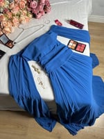 فستان سهرة سماوي شيفون ملكي