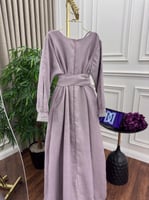 جلابية لينين موف أنيقة بحزام طويل | ماركة كيوتشي C...