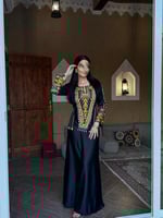 جلابية جنوبيه سوداء تطريز أنيق من كيوتشي CUTECCI