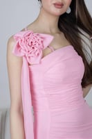 فستان سهرة بينك ناعم قصير | Cutecci