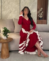 فستان العيد برغندي أنيق كرانيش من كيوتشي CUTECCI –...