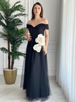 فستان سهره أسود باربي راقي