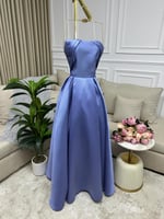 فستان سهرة ميكادو ملكي مزين بالخلف | Cutecci