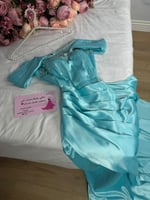 فستان سهرة سماوي أنيق للمناسبات