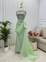 فستان تيفاني مينت خرز وأحجار |Cutecci