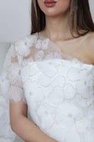 فستان سهرة أبيض فاخر كلفة تطريز – أناقة CUTECCI |...