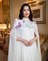 فستان اوفوايت الهبة مورد كم طويل من كيوتشي CUTECCI