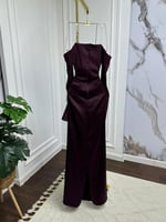 فستان بني محروق تفته لامع من كيوتشي CUTECCI