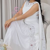 فستان سواريه سكري أنيق مطرز راقي