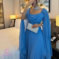 فستان سهرة سماوي شيفون ملكي