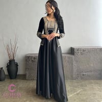 جلابية عسيرية سوداء مطرزة أنيقة