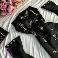 فستان سهرة أسود تطريز فاخر