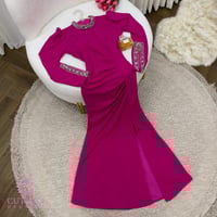 فستان سهرة كريب استرتش مطرز