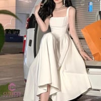 فستان سهرة ميدي سكري ربط فيونكا