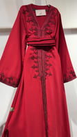 قفطان تطريز ناعم احمر