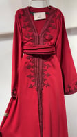 قفطان تطريز ناعم احمر