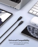 كيبل راف باور من تايب سي إلى لايتنق - قماش بطول 30...