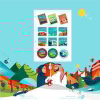 استيكرات اليوم الوطني ( ورقتين )