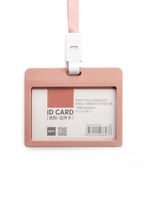 حامل بطاقة عرضي ملون مع الحبل - SBC