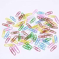 علبة مشابك ورق ملونة