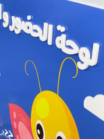 لوحة تحفيز تعزيز / اكريلك الحضور و الغياب ( ثيم ال...