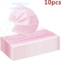 حزمة من 10 كمامات وردية اللون