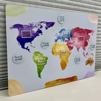 لوحة تعليمية تفاعلية مجسمة ( خريطة قارات العالم مت...