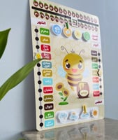 لوحة تحفيز تعزيز / ايكريلك رزنامة الصف ( ثيم النحل...