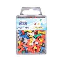 علبة دبابيس تثبيت ملونة بمقبض - 40 دبوس