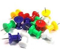 علبة دبابيس تثبيت ملونة بمقبض - 40 دبوس